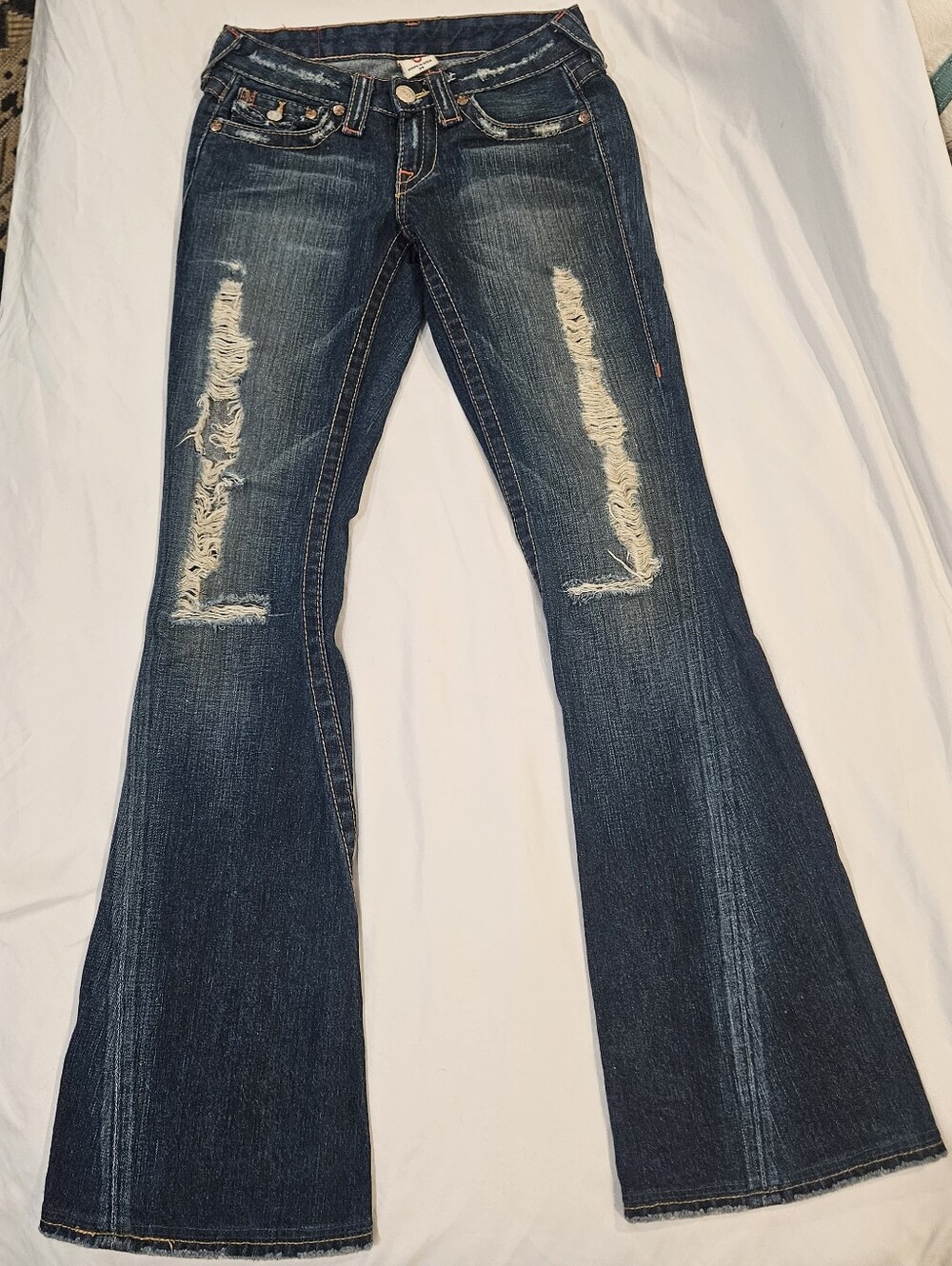 ✨ Authentic Vintage True Religion Distressed Y2K Bootcut Flare Jeans ✨